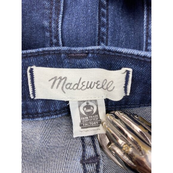 *Madewell Stovepipe Jeans Womens 23P Blue Casual Light Wash Raw Hem Ankle Crop - Picture 5 of 7